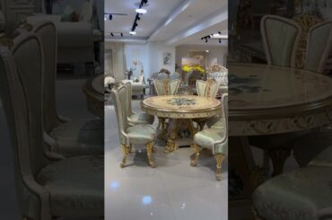 This French dining table has a romantic movie feeling