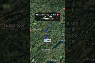 LUXEMBOURG 🇱🇺 TO NICE 🇫🇷 Flight Route Luxair LG8255 #aviation #travel #flight #shorts #wayvana