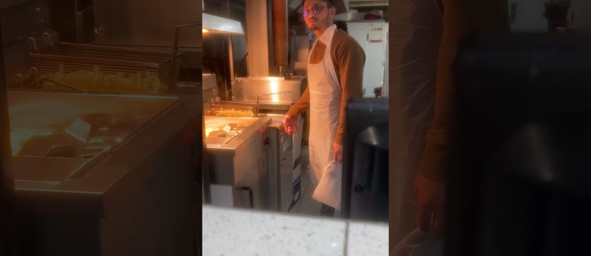 Chicken burger and chips fine dining