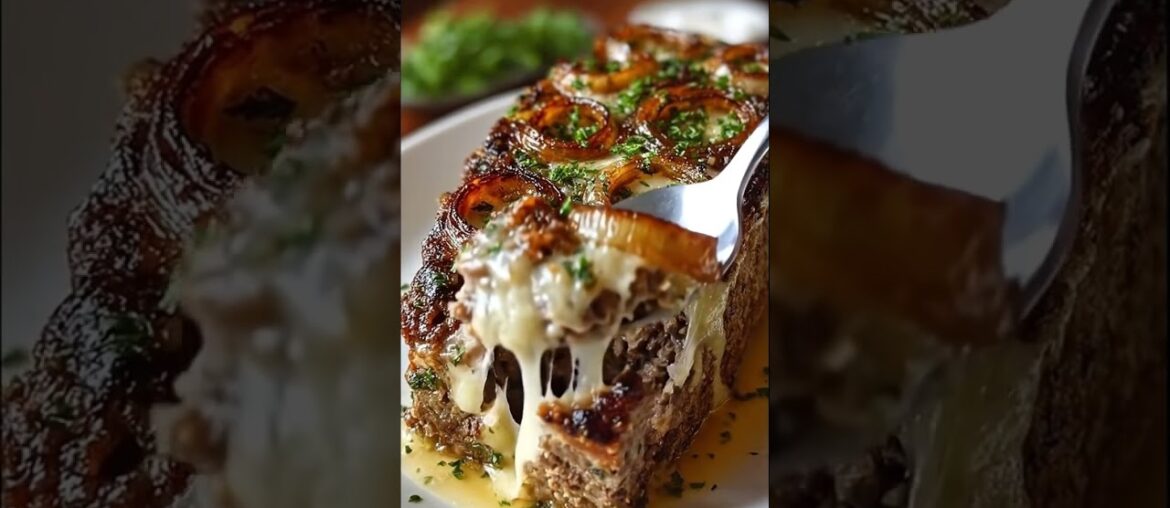 French Onion Cheese Stuffed Meatloaf #youtubeshorts #food #beefroast #beef #cooking #explore French Onion Cheese Stuffed Meatloaf #youtubeshorts #food #beefroast #beef #cooking #explore