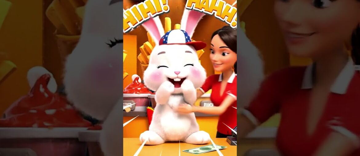 🍟 Bunny Dips Like a Pro – Fries First! #snack  #tinybite #sauce #funnybunny #cutebunny