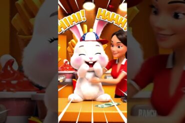 🍟 Bunny Dips Like a Pro – Fries First! #snack  #tinybite #sauce #funnybunny #cutebunny