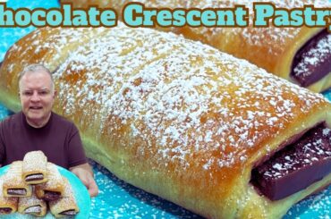 Chocolate Crescent Pastry - Our version of a French classic!  Super Easy! Bonjour!