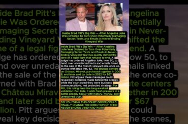 Brad Pitt Scores Major Legal Win #short # viral #BradPitt #AngelinaJolie