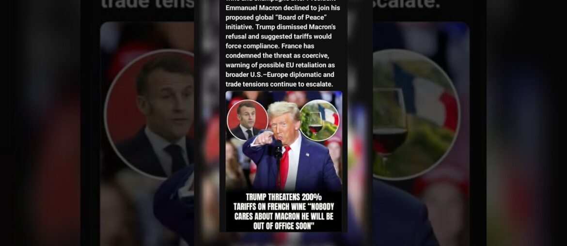 Donald Trump has threatened 200% tariffs on French wine and champagne