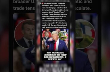 Donald Trump has threatened 200% tariffs on French wine and champagne