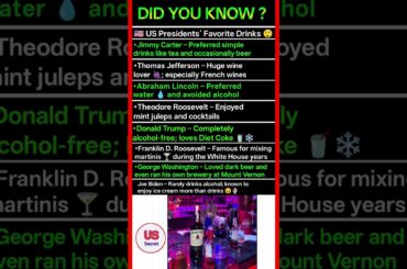 What U.S. Presidents Loved to drink