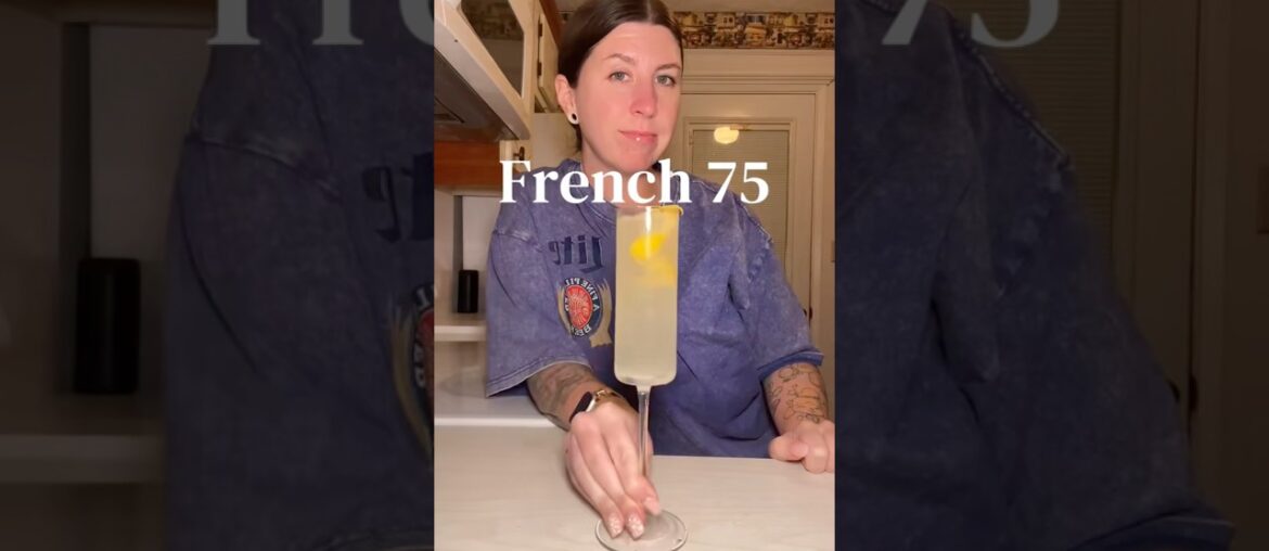 French 75 #french75 #gincocktails #cocktailsathome #cocktailrecipe #classiccocktails