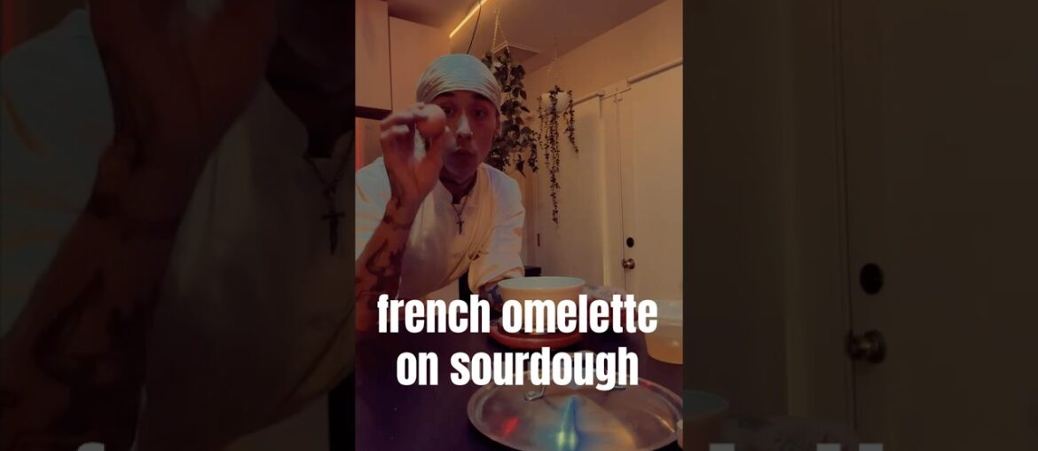 french omelette on sourdough