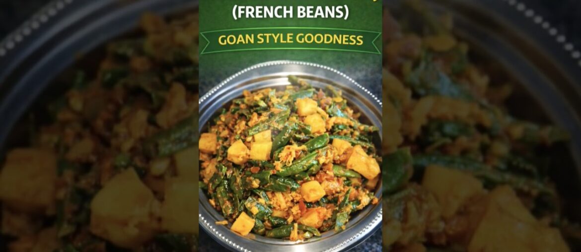 💚 Valpapdichi Bhaji 🌿| French Beans Goan Style | Gharguti Recipe #shorts #ytshorts #food #recipe