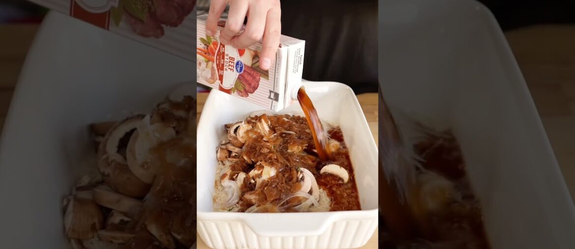 Easy comfort meal: french onion soup chicken and rice! Easy comfort meal: french onion soup chicken and rice!