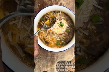 Snowy day French onion soup