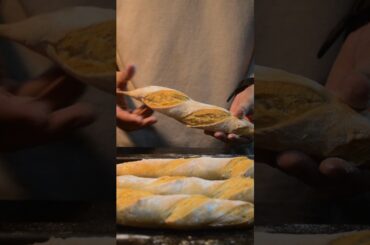 french baguette | french bread | 24hr fermentation | penguin | #viral #bakery #baking #bread #food