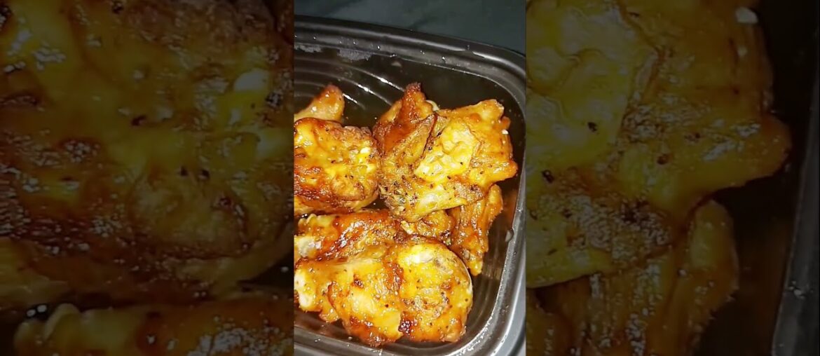 Oven Baked Honey Garlic Wings & Fries #shorts #shortvideo #food #foodie #chicken #yummy #fyp #fypシ
