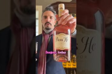 Say what?!! French wine snob shows off his pink bottle of Puss He liquor. Umm… we have questions. 🤣