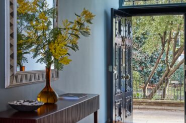 Entrance hallway in a renovated South Kensington townhouse, London, UK [4601x5999]