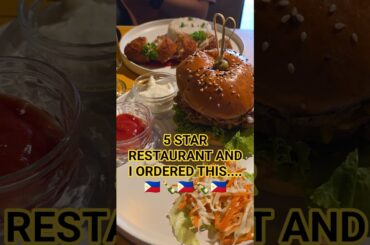 We went to a 5 STAR RESTAURANT and I ordered a Chicken Sandwich and French Fries! #finedining