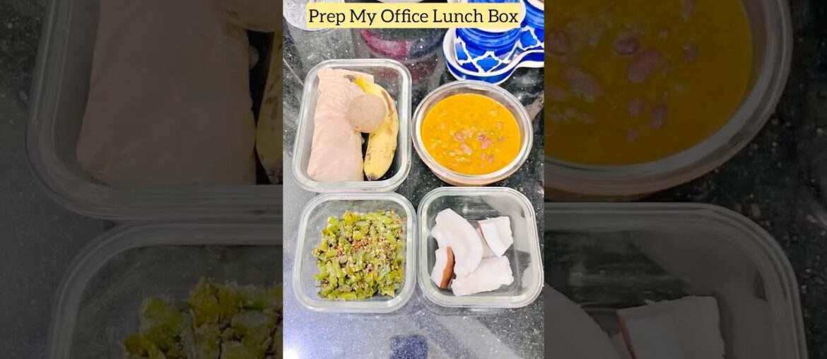 Day-46 Lunch Box Series | Urad Rajma, French Beans, Roti & Fruits #ytshorts #tiffinrecipe #shorts