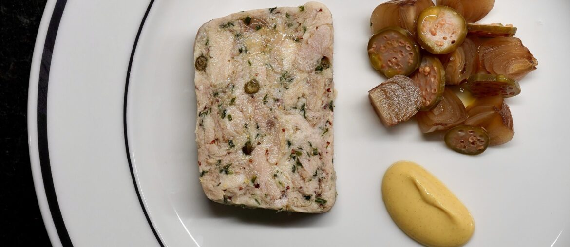 Late Night Snack; Rabbit Terrine with Pickles & Mustard