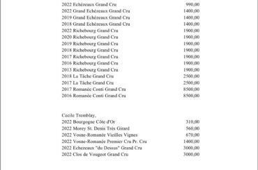 What do you think about the pricing of Romaneé-Conti at zum Vaas