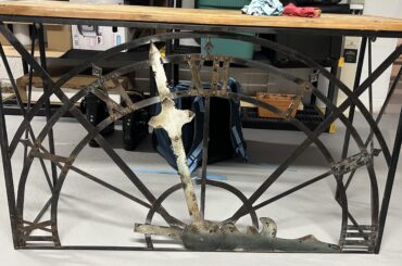 i like the rusty look and am gonna clear coat this to use as my desk. thoughts?