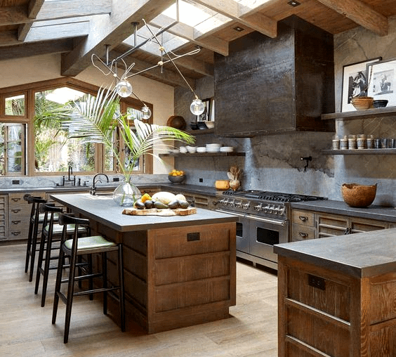 A gorgeous Balinese-inspired kitchen in Malibu, California
