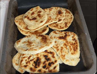 10-minute Roti Canai test, result is better than Frozen Stuffs. ~85% as good as Malaysian experience; but abroad. Much better/cheaper/easier than the frozen Roti Paratha stuff you can buy.