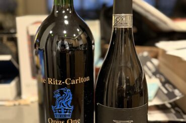 Christmas Party Wine I brought last night.  That limited edition bottle of Opus One 1993 was spectacular.  Davis Estate Phase V 2014 was really good too.  Philippe Melaka is a great wine maker.