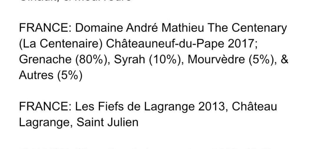 Pick three to drink next weekend Pick three to drink next weekend