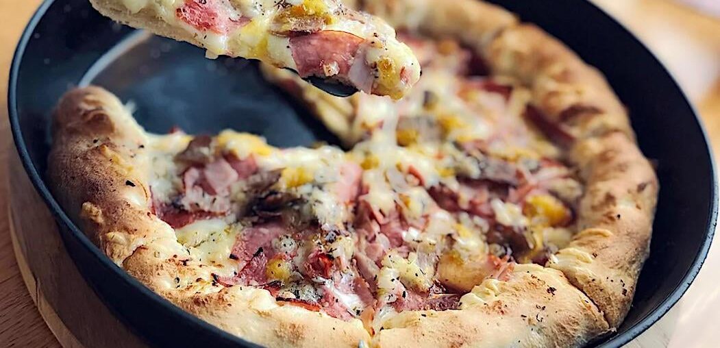 Pizza with cheese stuffed crust