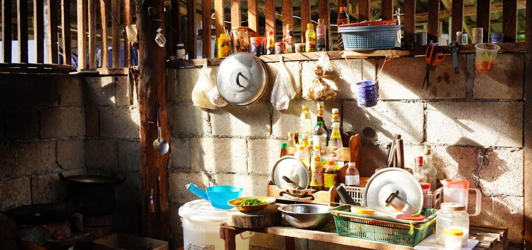 Traditional kitchen in Northen Thailand. Shot in Pa Miang, Lampang