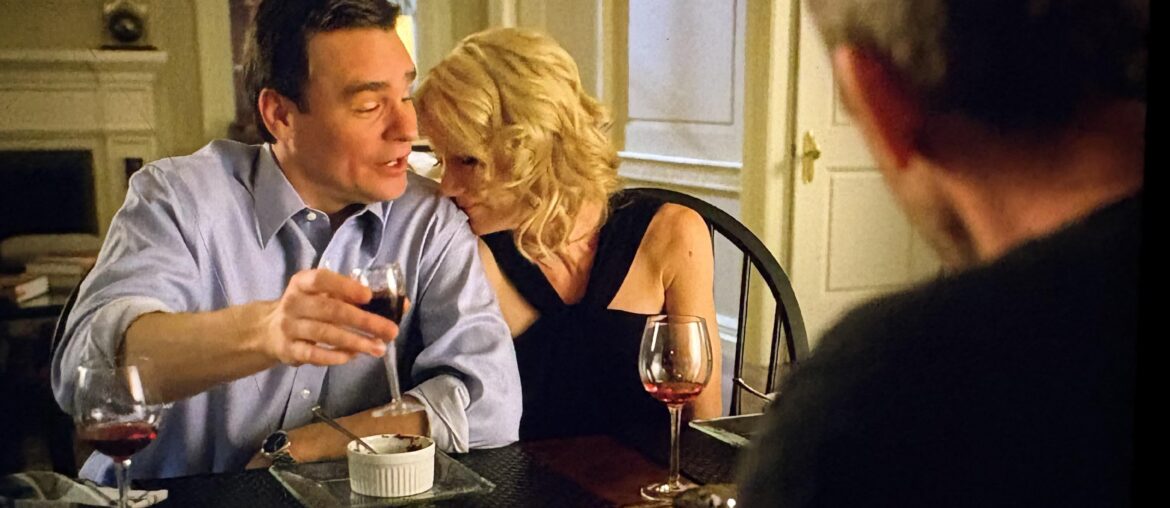 Watching HOUSE, and they were drinking wine in regular glasses, and then drinking wine again in smaller glasses? Was it wine or something else? They didn't drink it like shots. Does anyone else do this?