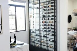 A wine rack I recently designed, fabricated and installed!