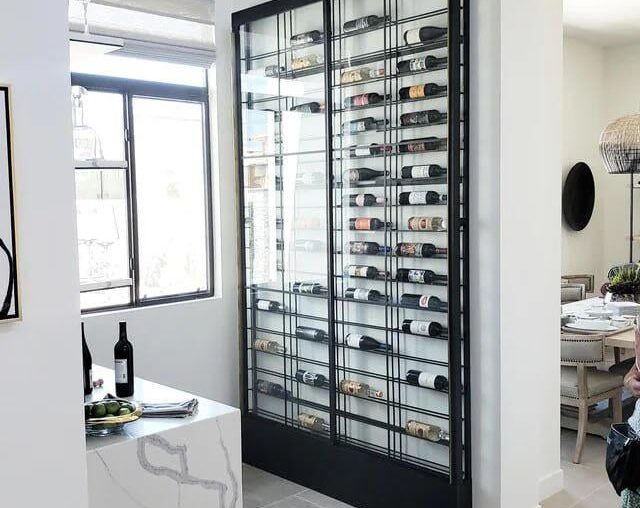 A wine rack I recently designed, fabricated and installed!