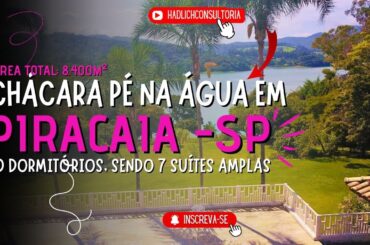 VENDIDA 🌿 Chácara em PIRACAIA – SP | Pé na Água | 8.400m² | Acesso Exclusivo à Represa | Alto Padrão