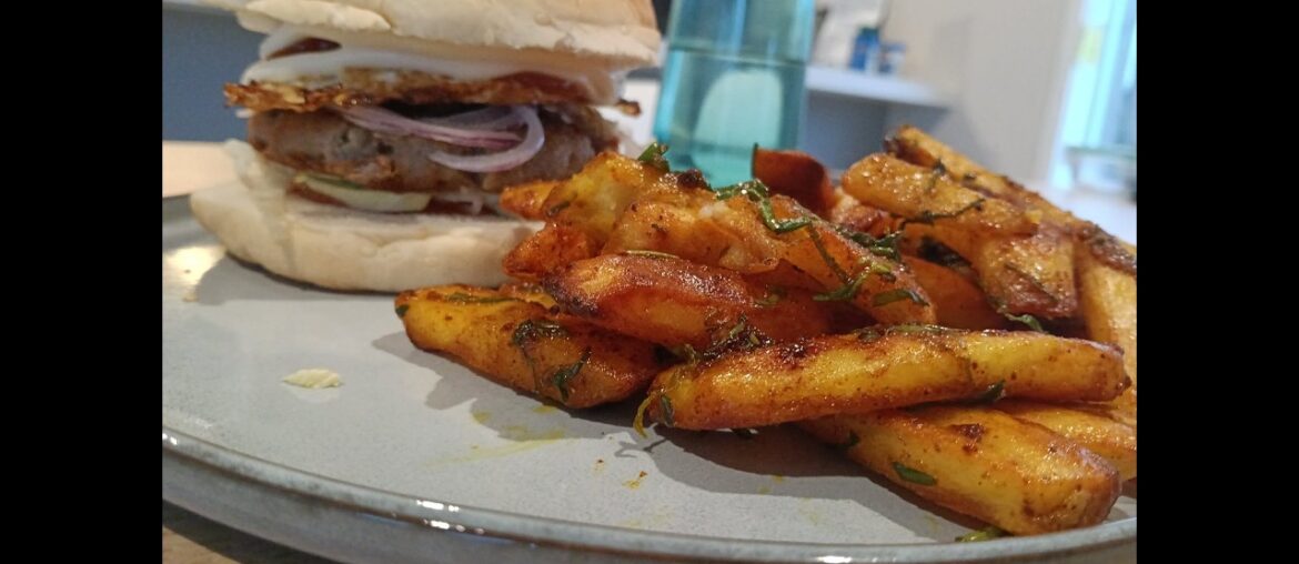 gourmet whopper burger and healthy chips