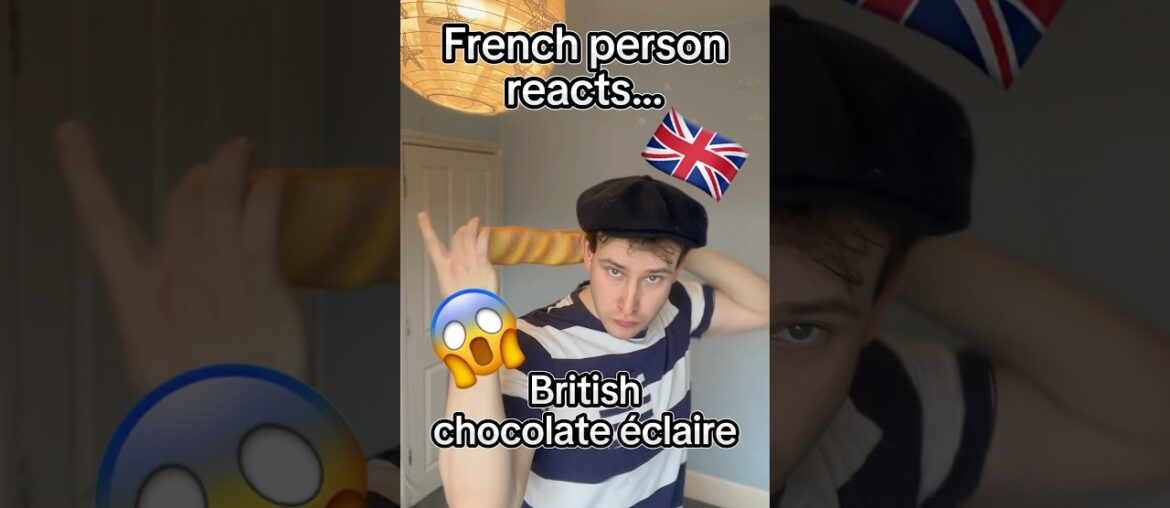 French person reacts to… British Chocolate Éclaire 😱🇬🇧 #Food