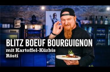 Blitz Boeuf Bourguignon mit Kartoffel-Kürbis Rösti​ | Lucki Maurer kocht #26