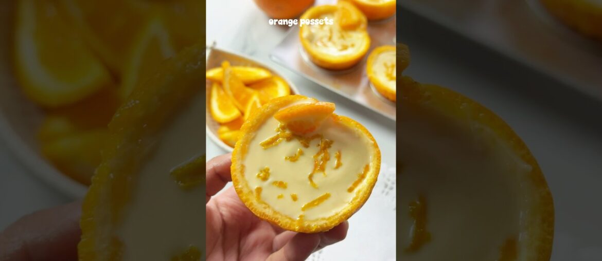 20 minute French dessert- orange possets🍊-recipe in the description box #orange #orangepossets 20 minute French dessert- orange possets🍊-recipe in the description box #orange #orangepossets