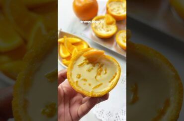 20 minute French dessert- orange possets🍊-recipe in the description box #orange #orangepossets