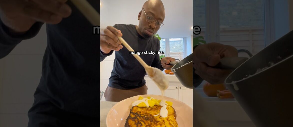 Mango sticky rice but as French toast?? 🤔 I may have cooked here