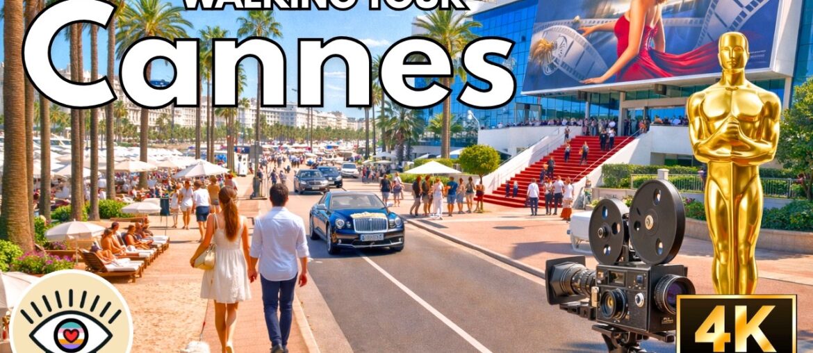 CANNES, Francia WALKING TOUR | Vive la ciudad como una estrella de cine 🎬⭐ CANNES, Francia WALKING TOUR | Vive la ciudad como una estrella de cine 🎬⭐