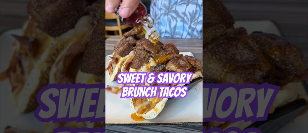 Pancakes or French Toast⁉️ Our Brunch Tacos do BOTH 🌮 #food #foodie #shorts #viralshorts #fyp