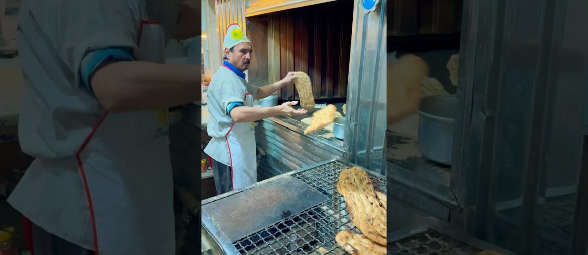 Baking Barbara  bread in Iran #shortsvideo #iran