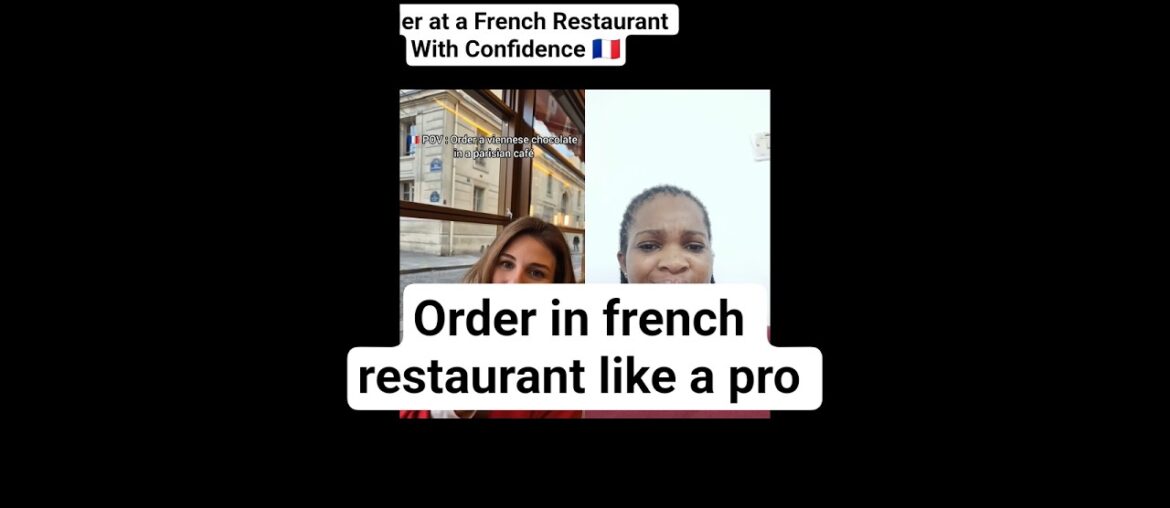Order at a French Restaurant With Confidence 🇫🇷#LearnFrench #fyp #OrderInFrench#FrenchForBeginners