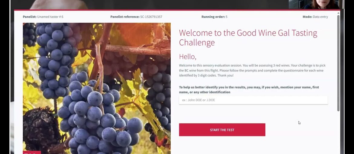 Good Wine Gal Tastes with Sensory Scientist Karine Lawrence using Tastelweb - How did we score?