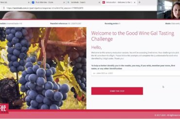 Good Wine Gal Tastes with Sensory Scientist Karine Lawrence using Tastelweb - How did we score?