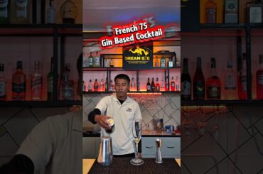 French 75, Gin Based Cocktail with flaring #cocktail #bartender #nepal #india #flaring #india #gin