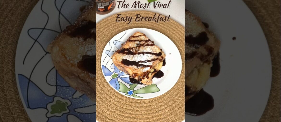 This viral french toast melts like dessert 🤤🍫 #trendingshorts #recipe #viral #ytshorts #shorts