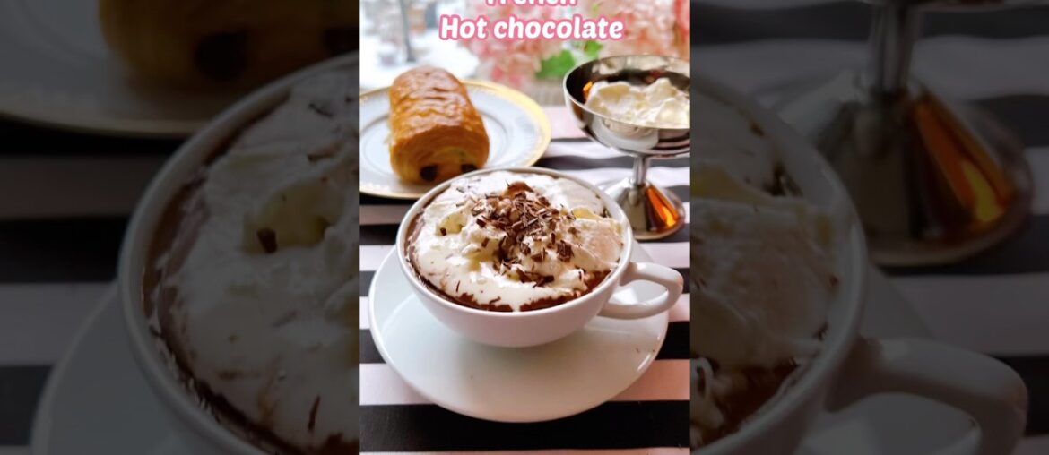 French hot chocolate yummiest hot chocolate #recipe #shorts #chocolate